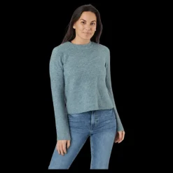 Discount Pieces Pcellen Ls O-neck Knit Bc Trooper Blå