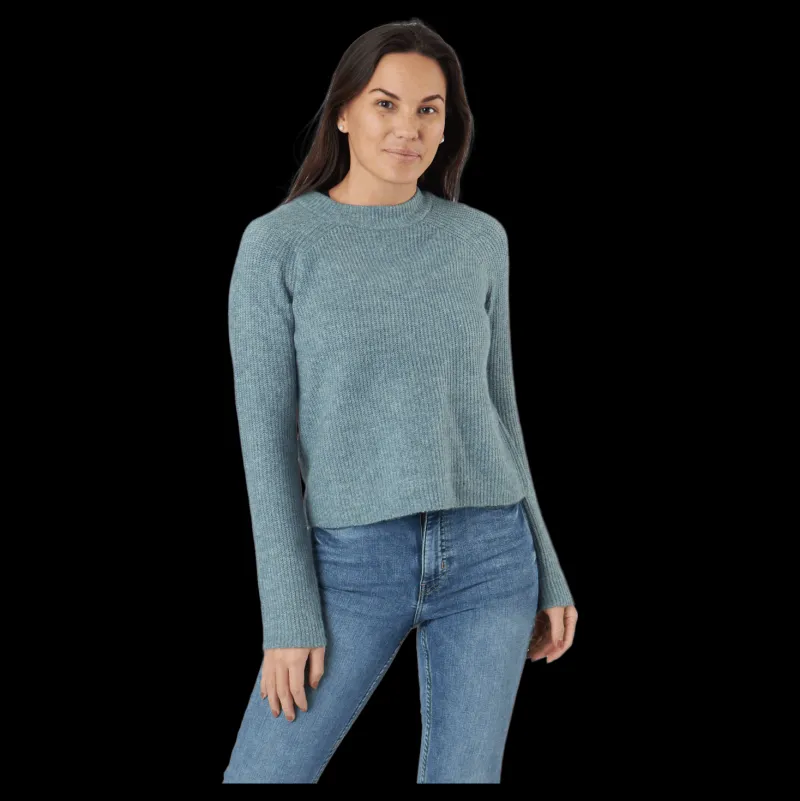 Discount Pieces Pcellen Ls O-neck Knit Bc Trooper Blå