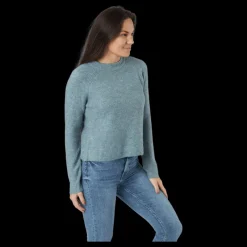 Discount Pieces Pcellen Ls O-neck Knit Bc Trooper Blå