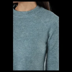 Discount Pieces Pcellen Ls O-neck Knit Bc Trooper Blå