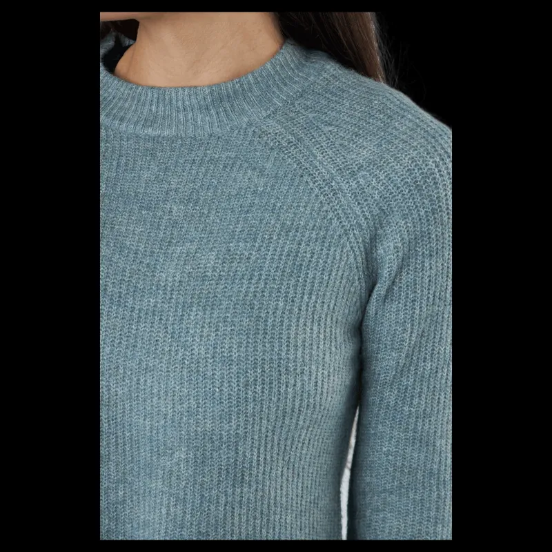 Discount Pieces Pcellen Ls O-neck Knit Bc Trooper Blå