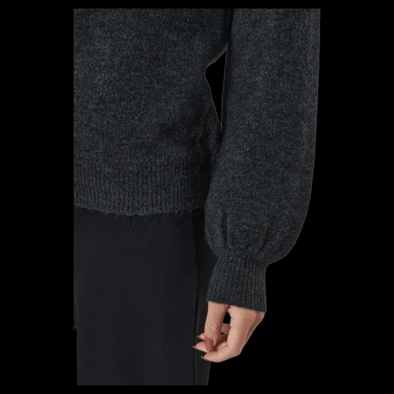 Discount Pieces Pcperla Ls Knit Bc Dark Grey Melange Grå