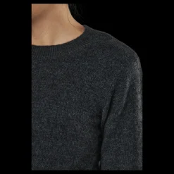 Discount Pieces Pcperla Ls Knit Bc Dark Grey Melange Grå