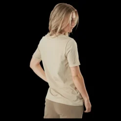 New Pieces Pcria Ss Fold Up Solid Tee Noo White Pepper Beige