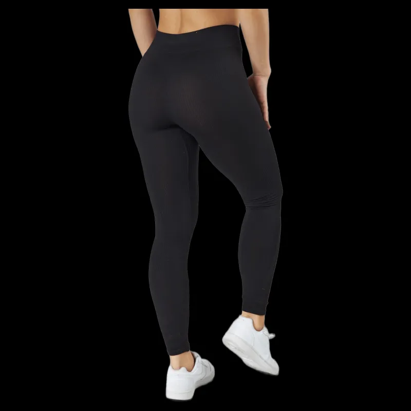 Discount Pieces Pcsymmi Rib Leggings Bc Black Svart