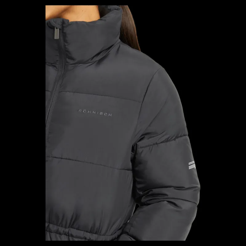 Röhnisch Pebble Drawstring Coat Black Discount