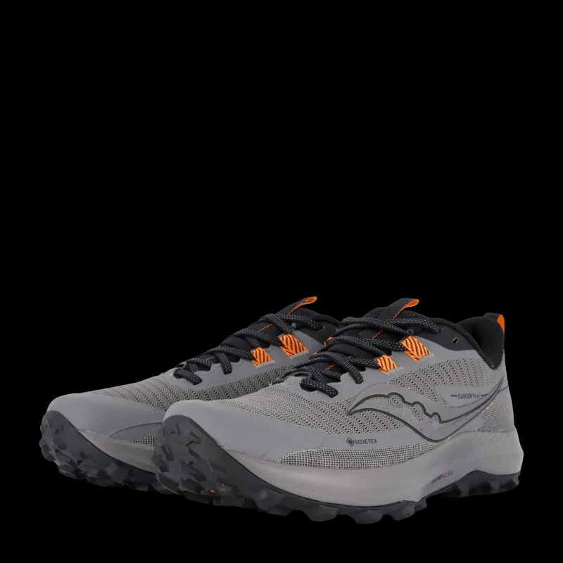 Hot Saucony Peregrine 13 Gtx Gravel/black Grå