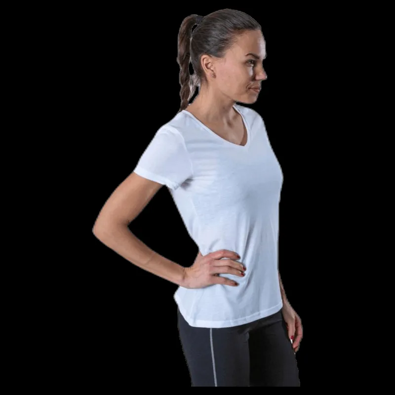 Only Play Performance Athl V-Neck Ss Tee White Vit Online