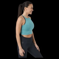 New Better Bodies Performance Crop Hal Teal Green Grön