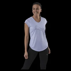 Puma Performance Heather Cat Tee Purple Lila
