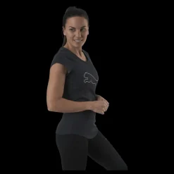 New Puma Performance Heather Cat Tee Grey Svart
