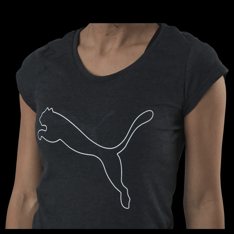 New Puma Performance Heather Cat Tee Grey Svart
