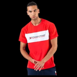 Tommy Hilfiger Sport Performance Mesh Tee Red Röd Discount