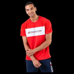 Tommy Hilfiger Sport Performance Mesh Tee Red Röd Discount