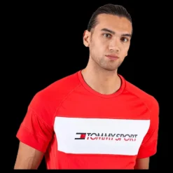 Tommy Hilfiger Sport Performance Mesh Tee Red Röd Discount