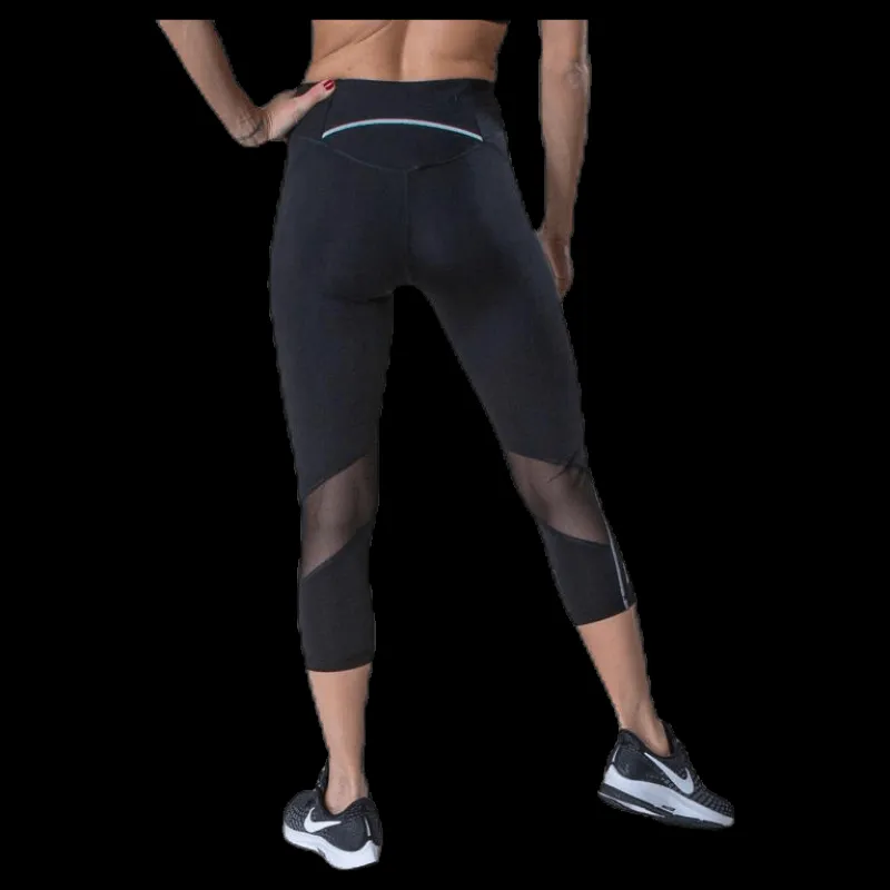 Online Only Play Performance Run 3/4 Tights Black Svart