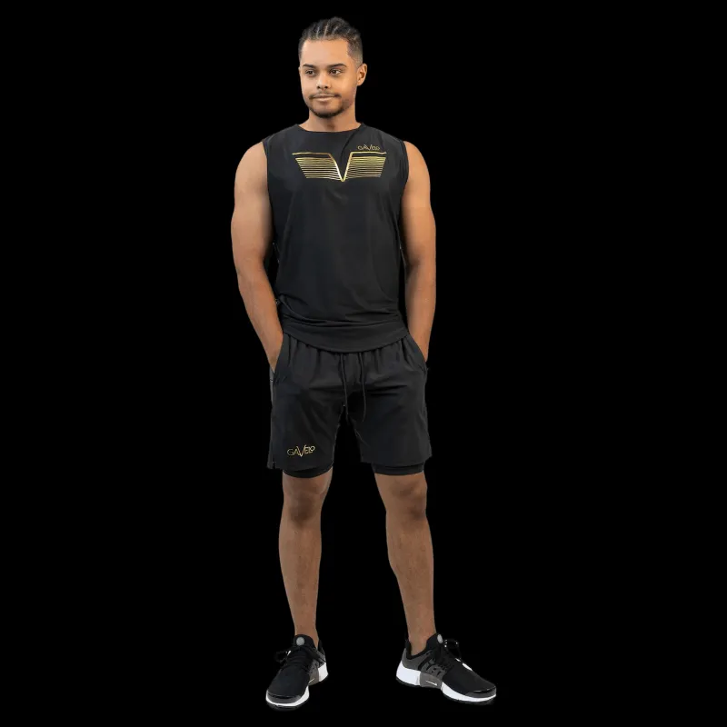 Gavelo Performance Shorts Black&gold Svart