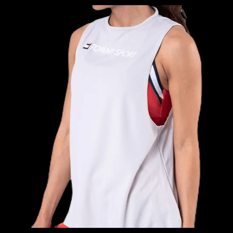 Tommy Hilfiger Sport Performance Tank Top Logo Grey Grå Outlet