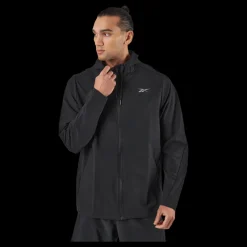 Reebok Performance Woven Zip-Up Jacket Black Svart Online