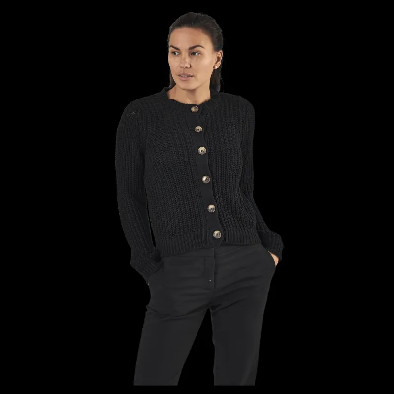 Pieces Petula Ls Knit Cardigan Black Svart Discount