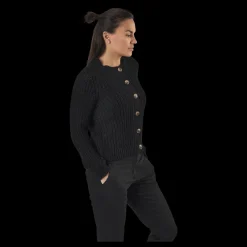 Pieces Petula Ls Knit Cardigan Black Svart Discount