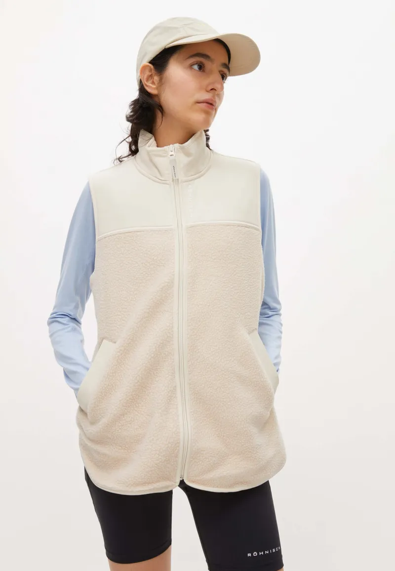 Röhnisch Phoebe Pile Vest Vanilla Ice New