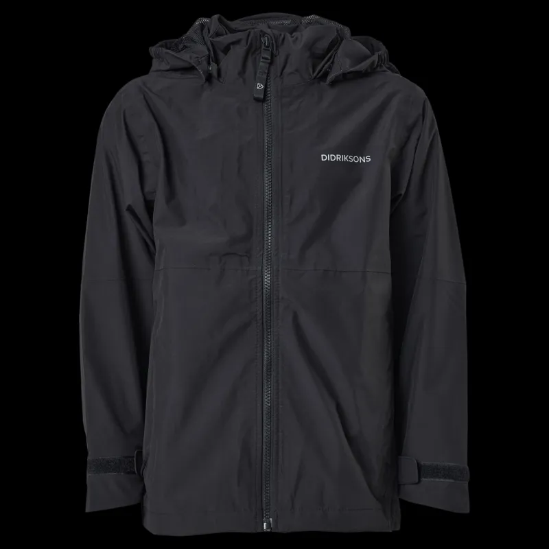 Didriksons Piko Boys Jacket 5 Black Svart New