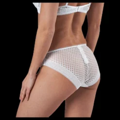 Calvin Klein Pique Lace Bikini Brief White Vit Hot