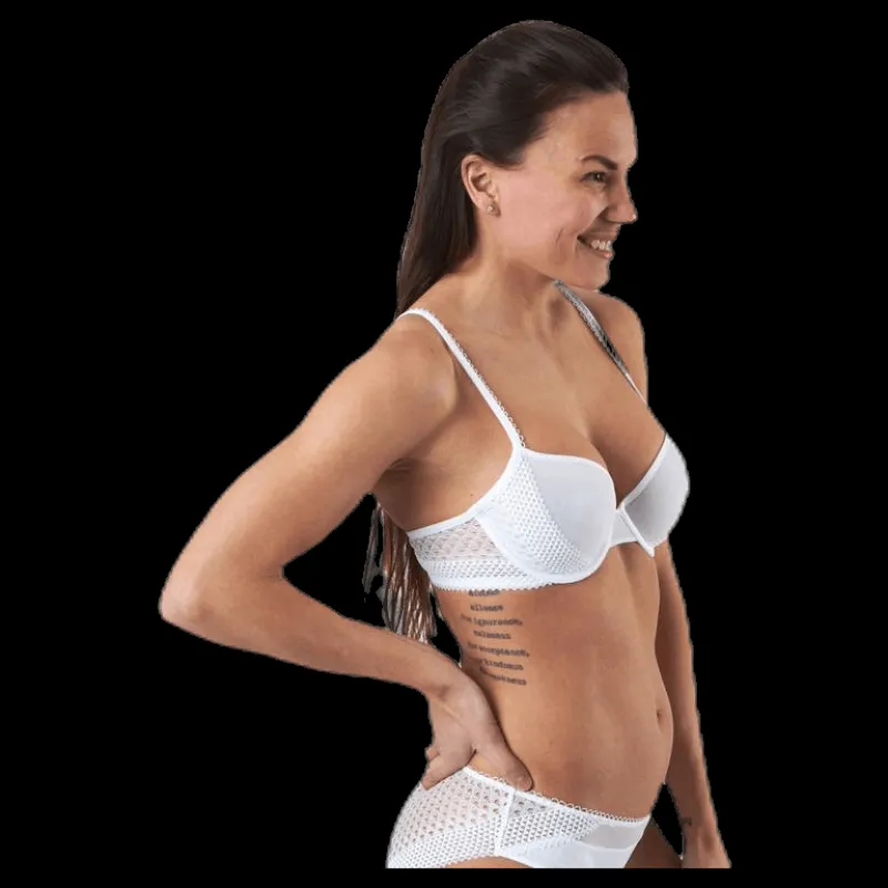 Calvin Klein Pique Lace Lightly Lined Demi White Vit