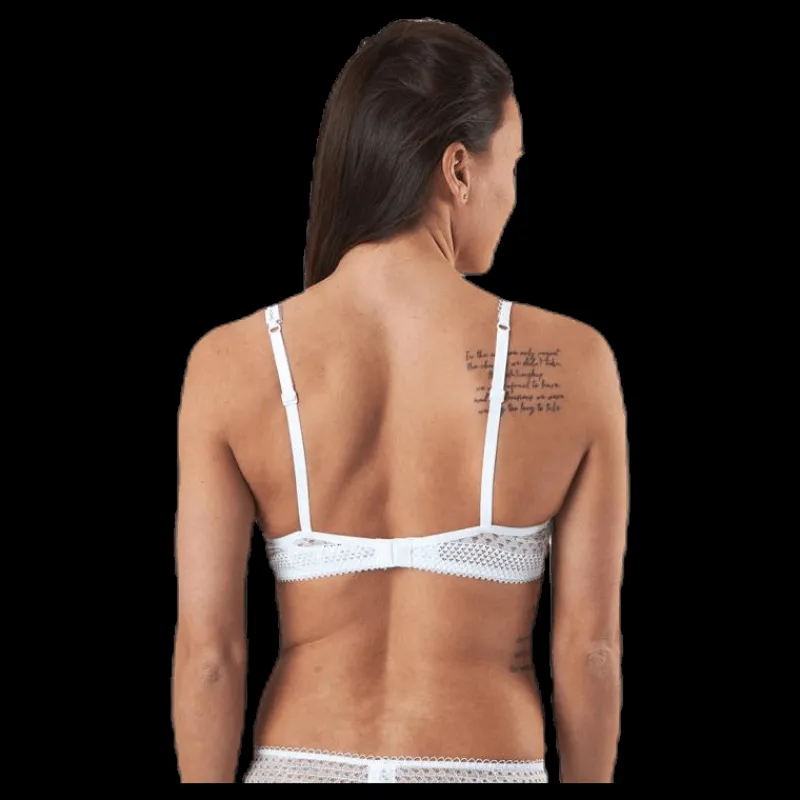 Calvin Klein Pique Lace Lightly Lined Demi White Vit