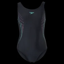 Hot Speedo Plastisol Placement Muscleback Black/neon Svart