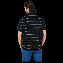 Best Nike Player Striped Polo White/Black Svart
