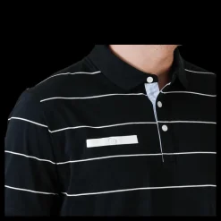 Best Nike Player Striped Polo White/Black Svart