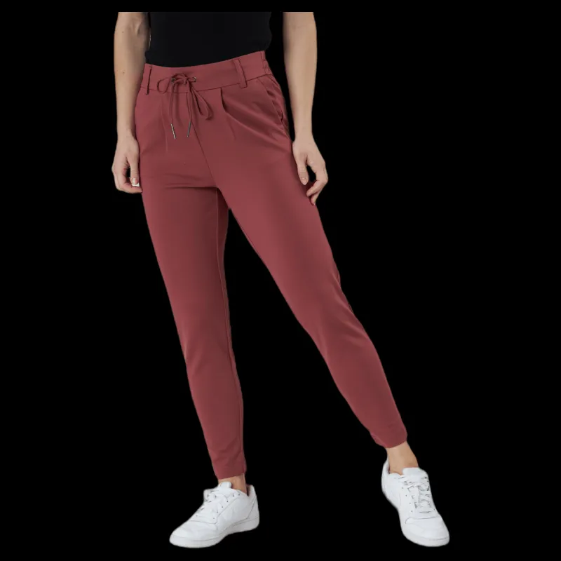 Only Poptrash Easy Colour Pant Pnt Red Röd Outlet