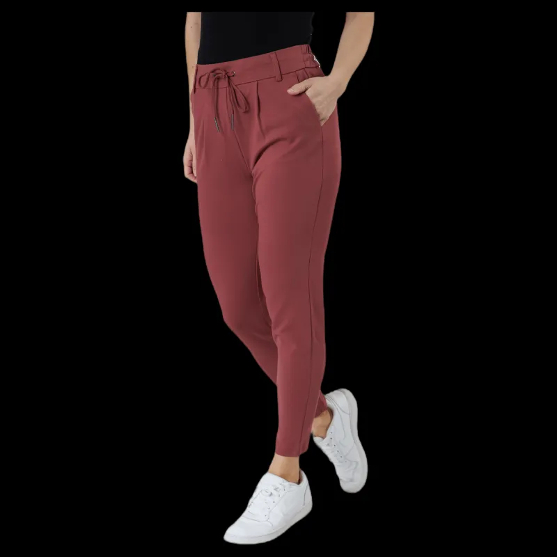 Only Poptrash Easy Colour Pant Pnt Red Röd Outlet