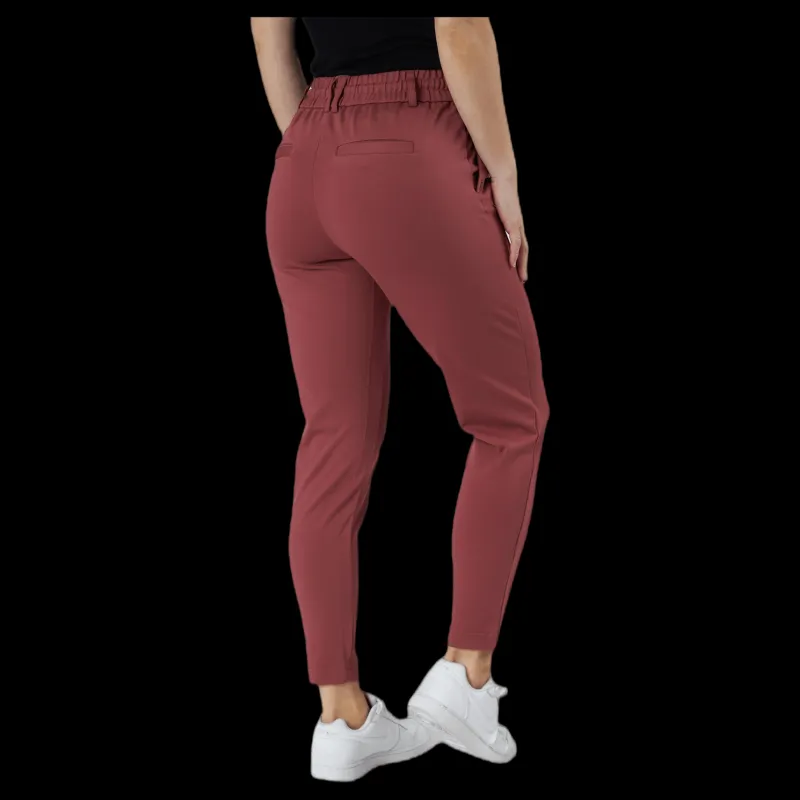 Only Poptrash Easy Colour Pant Pnt Red Röd Outlet