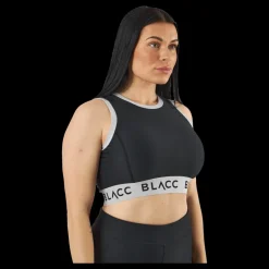 Hot BLACC Power X Crop Top 2.0 Black/white Svart