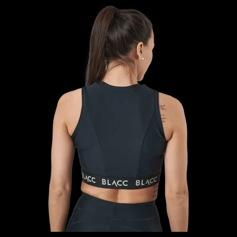 Outlet BLACC Power X Crop Top Black Svart