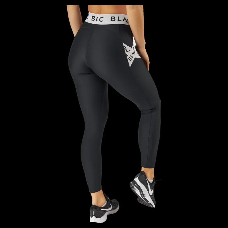 BLACC Power X High Waist Tights 2.0 Black/white Svart Online