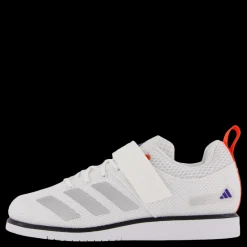 New adidas Powerlift 5 Weightlifting Shoes Cloud White / Silver Metallic / Core Black Vit