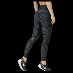 2XU Print Mid-Rise Compression Tights W Black/Grey Svart och Grå