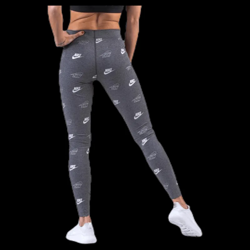 Best Nike Printed Leggings Shine BFF Grey Grå