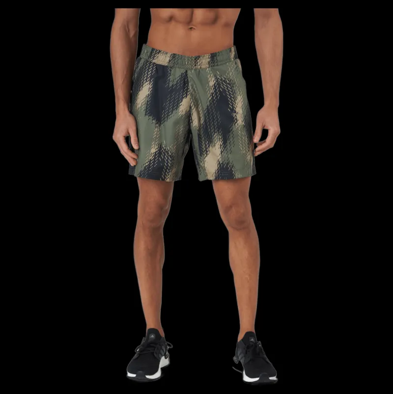 adidas Tennis Printed Short 7 Inch P.blue 000/brown Grön Clearance