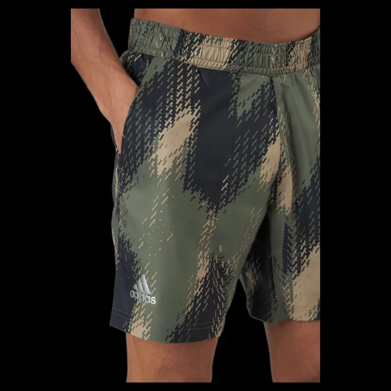adidas Tennis Printed Short 7 Inch P.blue 000/brown Grön Clearance
