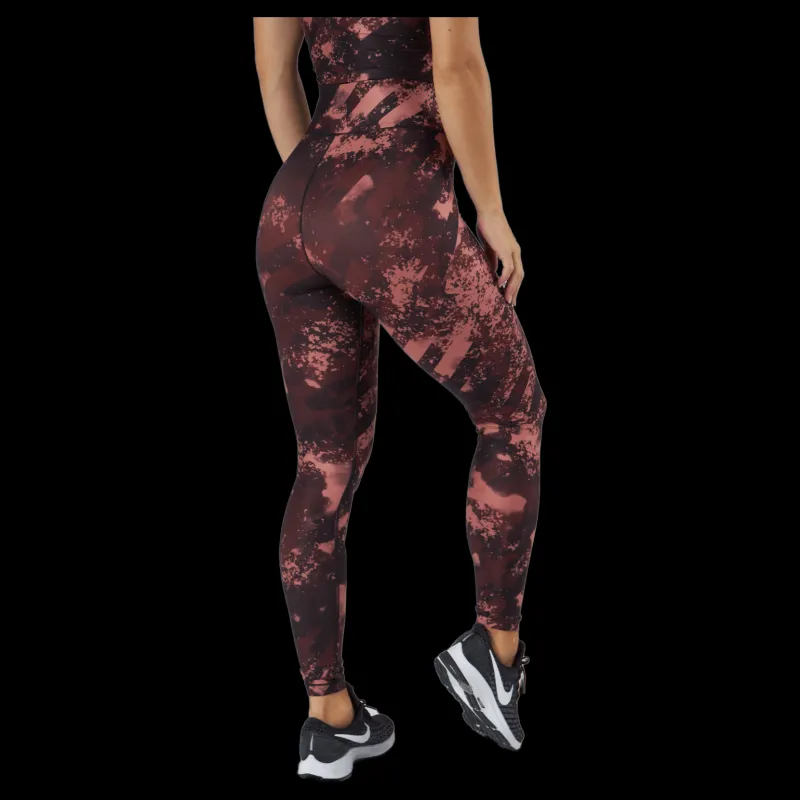 Hot Casall Printed Sport Tights Boost Red Flerfärgad