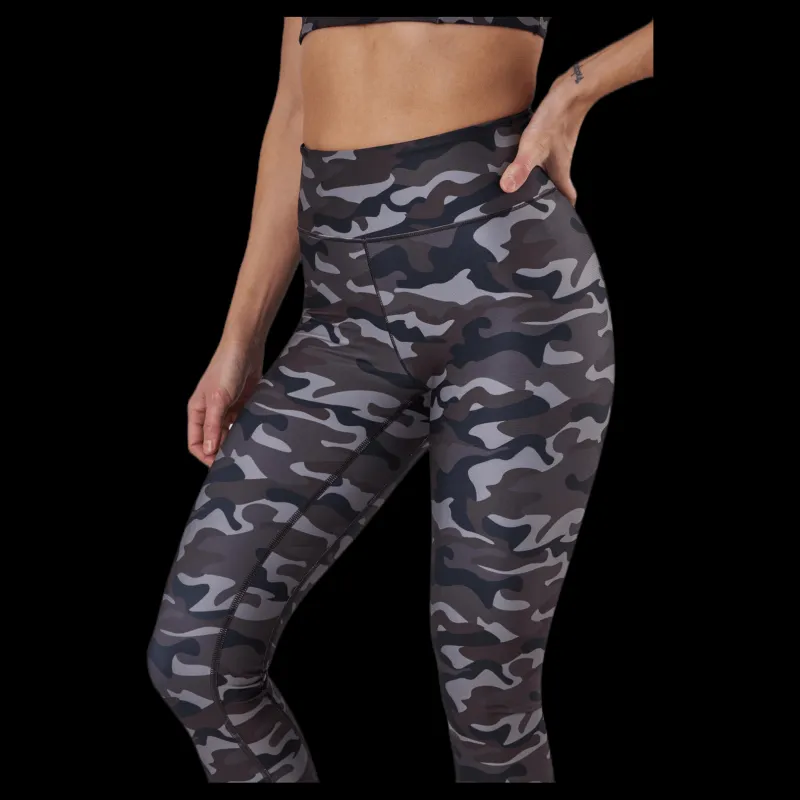 Best Casall Printed Sport Tights Grey Grå