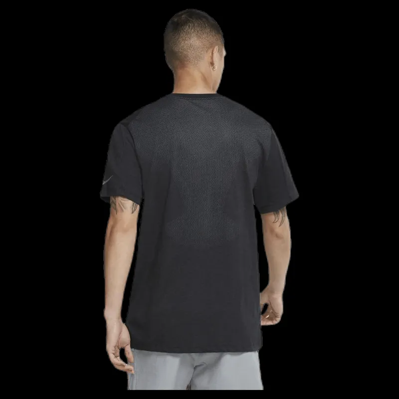Clearance Nike Pro Burnout SS Top Black/Grey Svart
