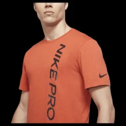 Discount Nike Pro Burnout SS Top Orange