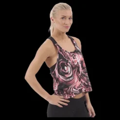 Outlet Nike Pro Coral Print Tank Pink Rosa