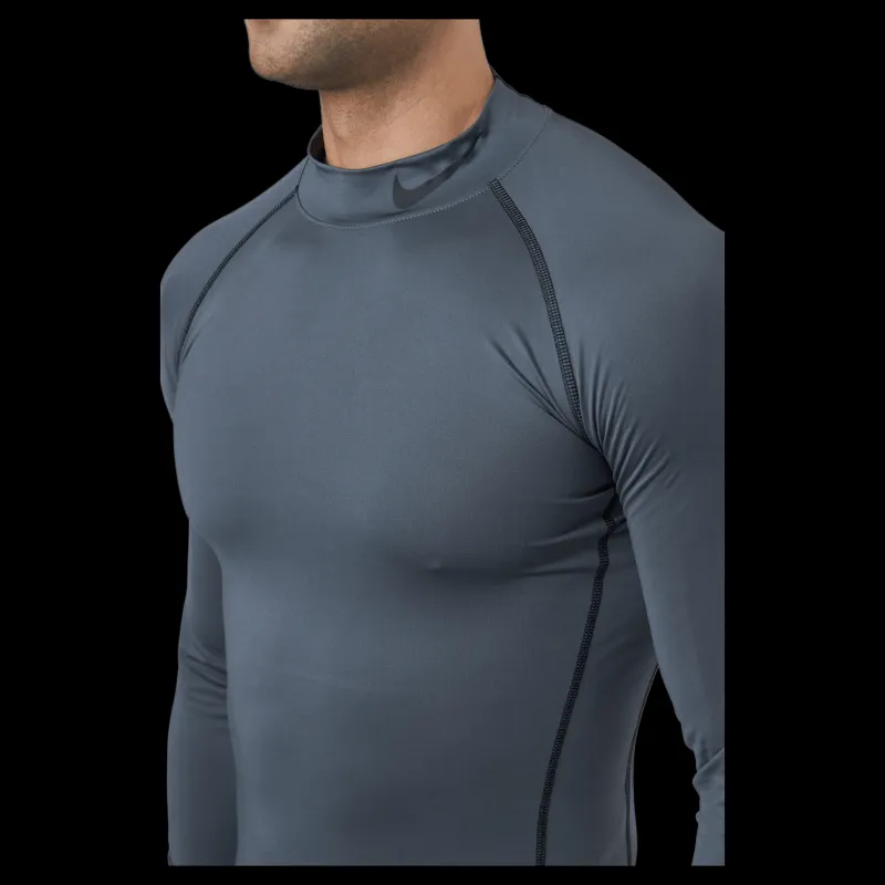 Nike Pro Dri-fit Men's Tight Fit Lo Iron Grey/black/black Blå New
